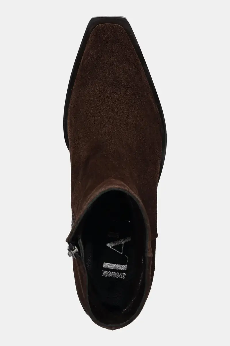 stivaletti alla caviglia in camoscio colore marrone miniatura 5