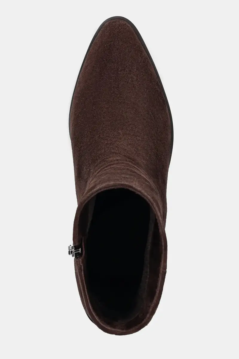 stivaletti alla caviglia in camoscio colore marrone miniatura 5