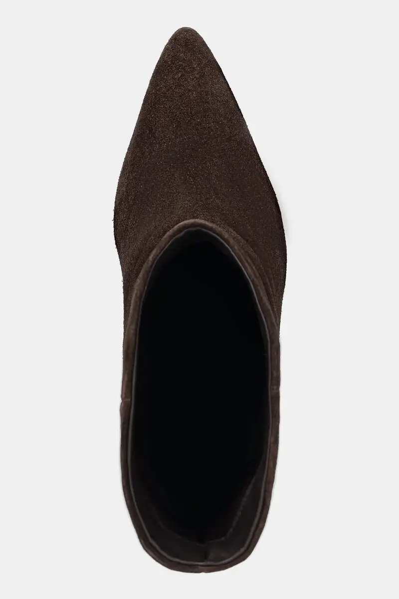 stivaletti alla caviglia in camoscio colore marrone miniatura 5