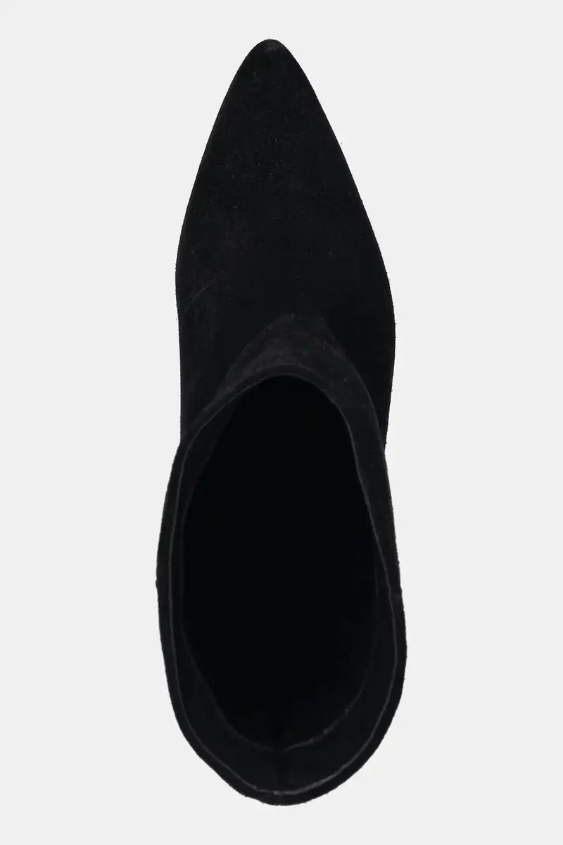 stivaletti alla caviglia in camoscio colore nero miniatura 5