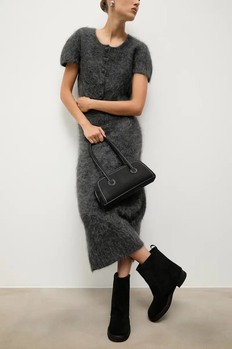 stivaletti alla caviglia in camoscio colore nero