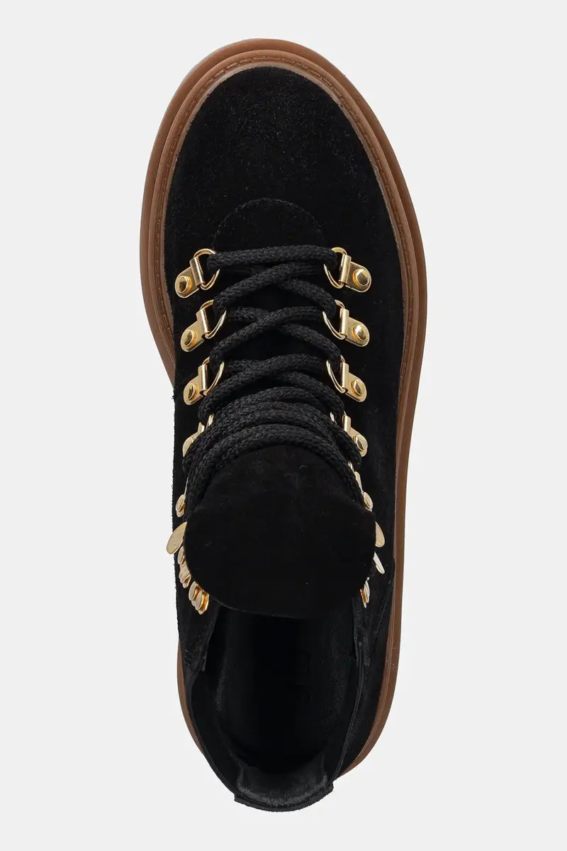 stivaletti alla caviglia in camoscio colore nero miniatura 5