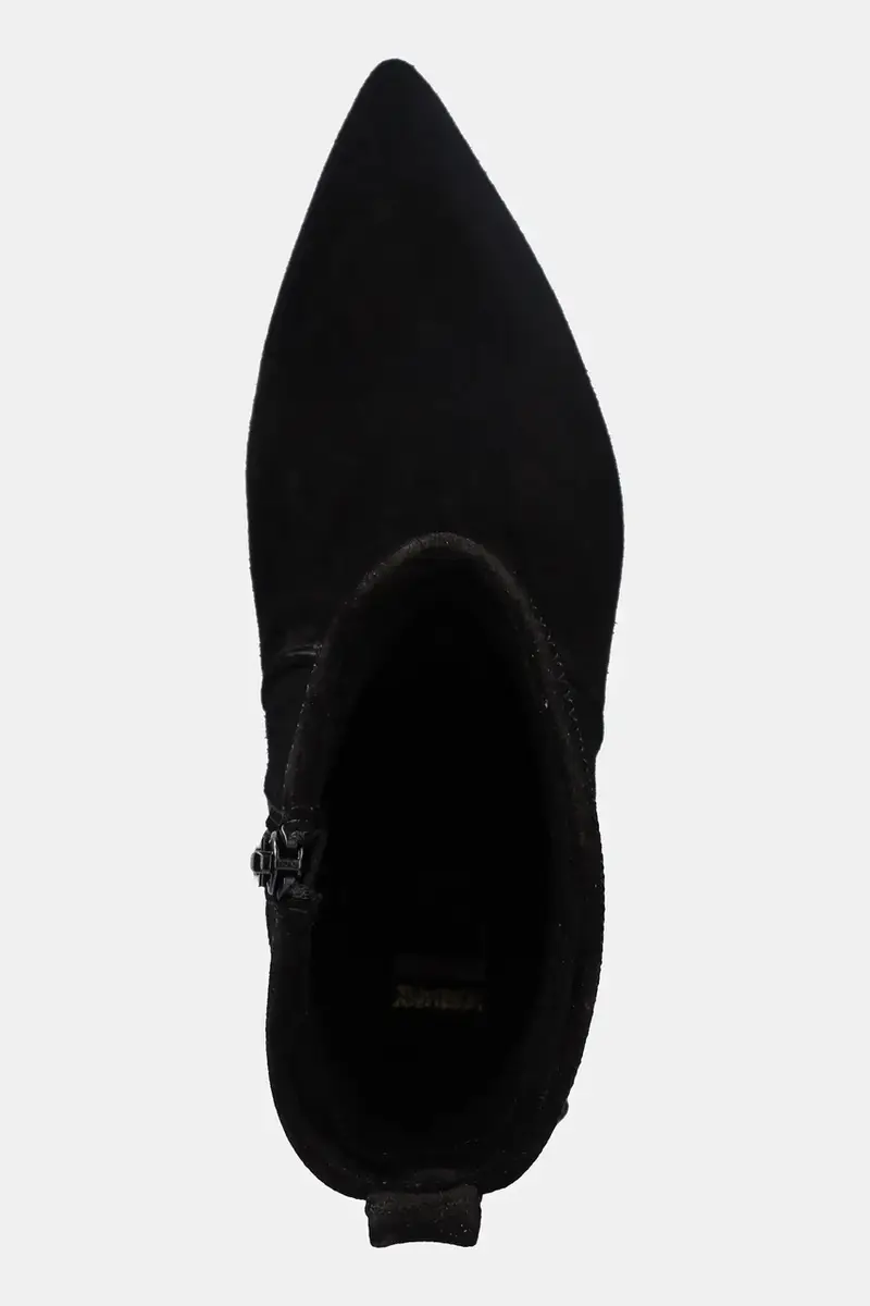 stivaletti alla caviglia in camoscio colore nero miniatura 5