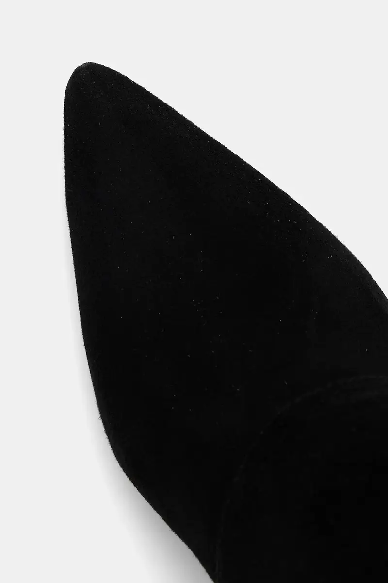 stivaletti alla caviglia in camoscio colore nero miniatura 5