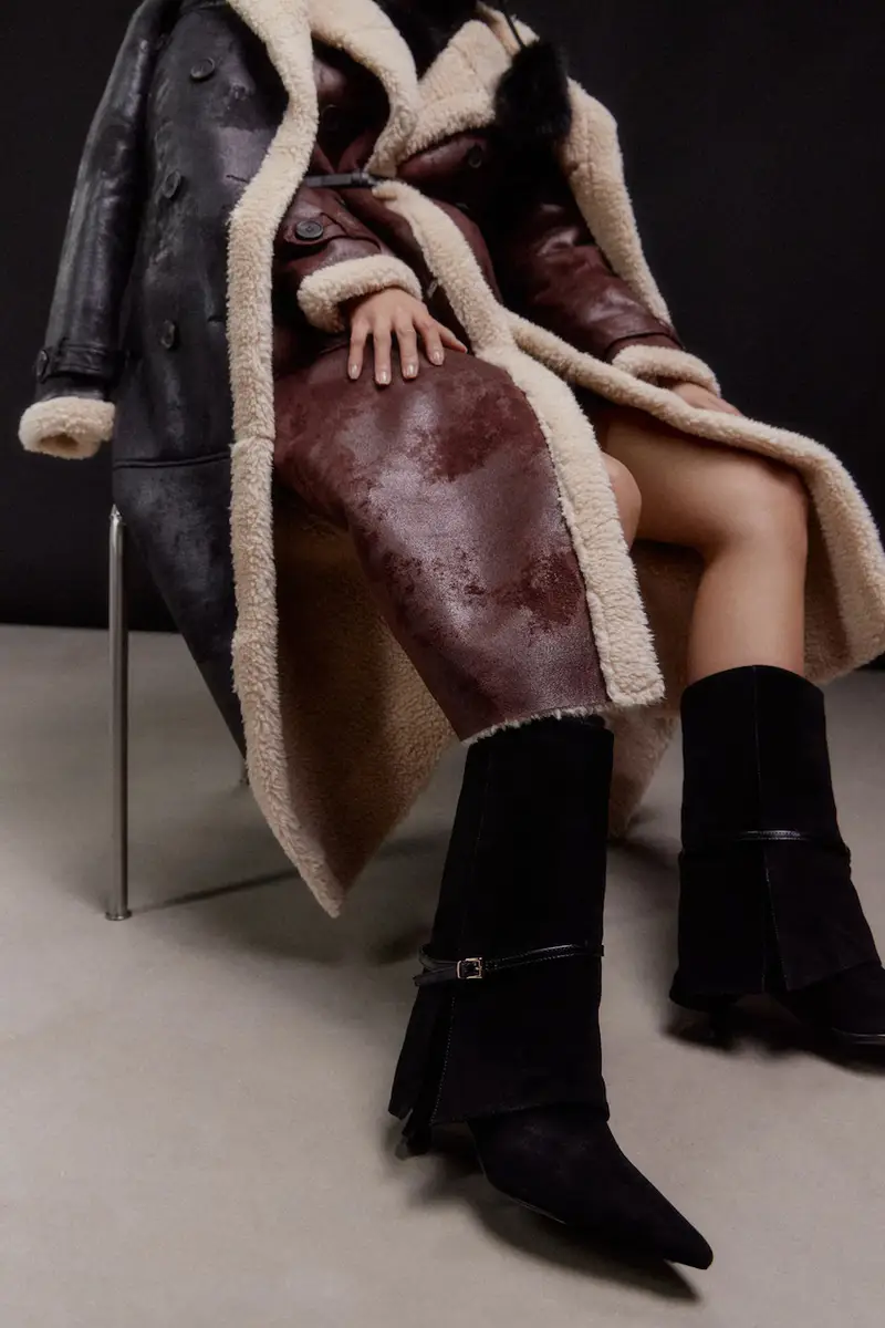 stivaletti alla caviglia in camoscio colore nero