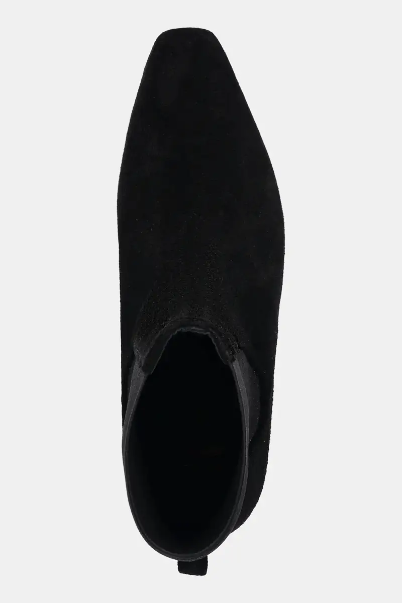 stivaletti alla caviglia in camoscio colore nero miniatura 5