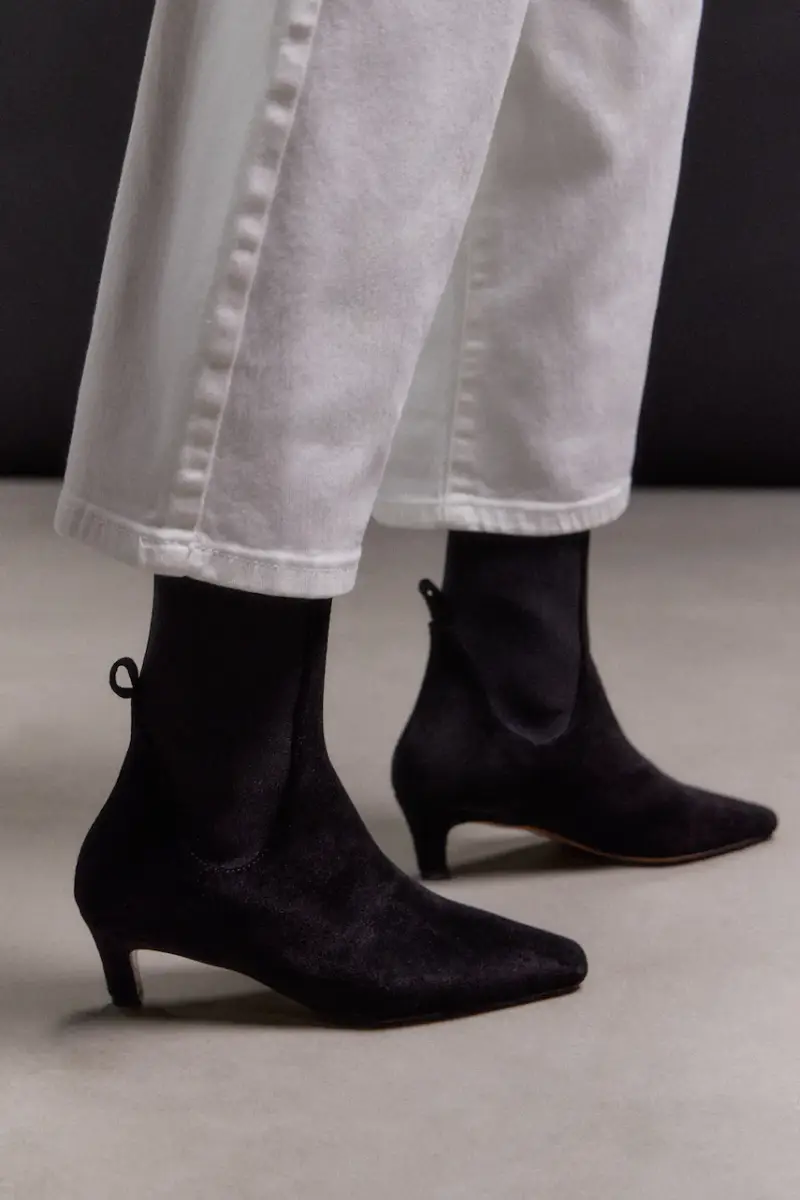 stivaletti alla caviglia in camoscio colore nero