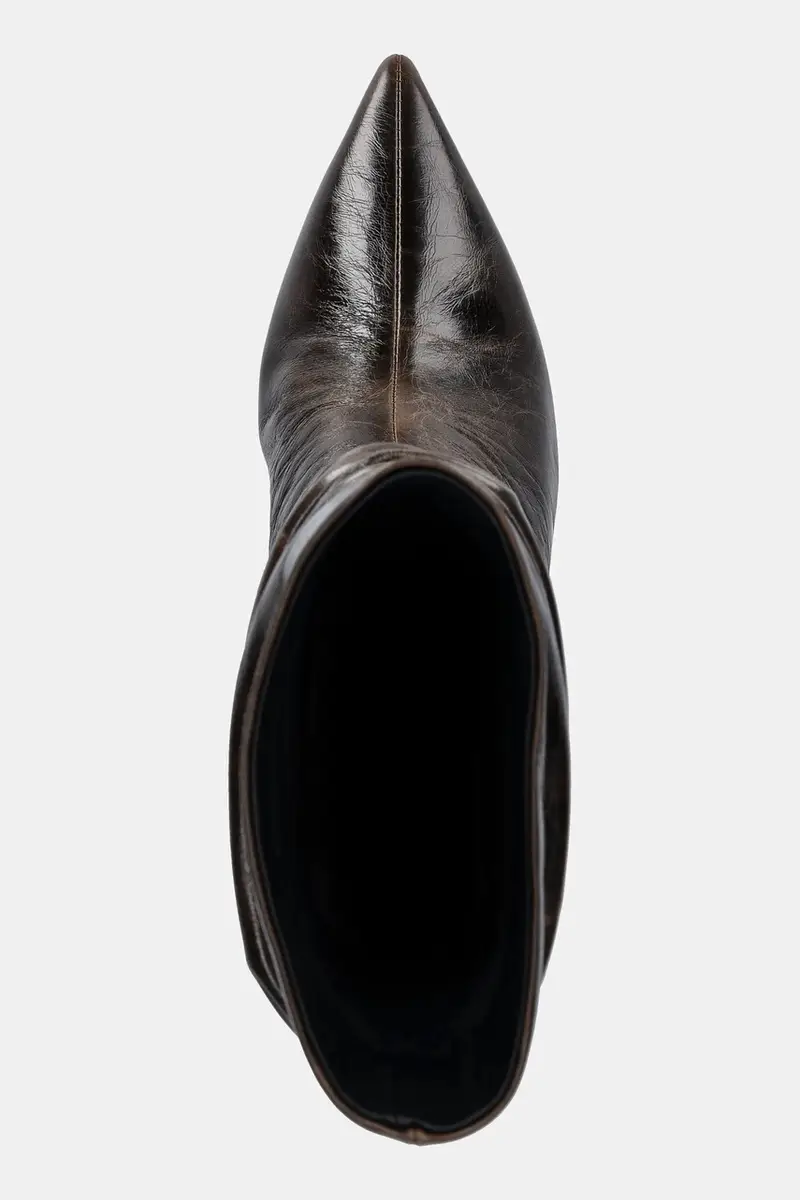 stivaletti alla caviglia in pelle colore marrone miniatura 5