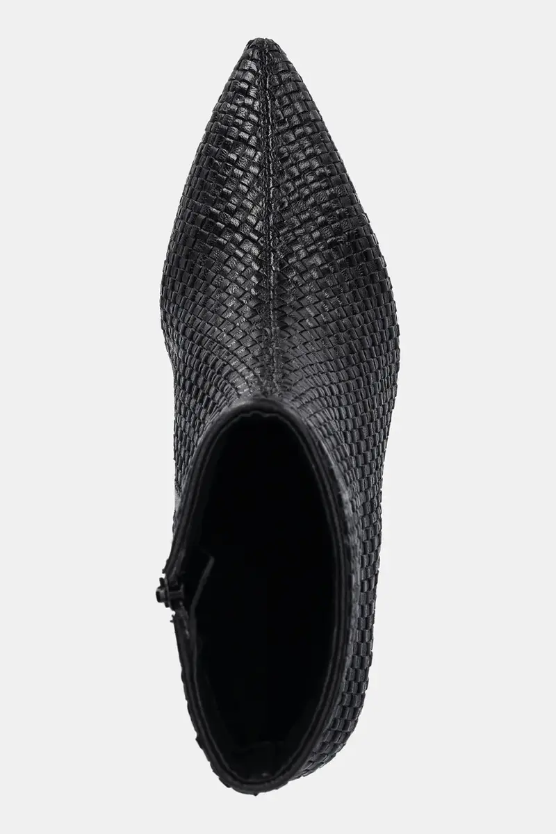 stivaletti alla caviglia in pelle colore nero miniatura 5