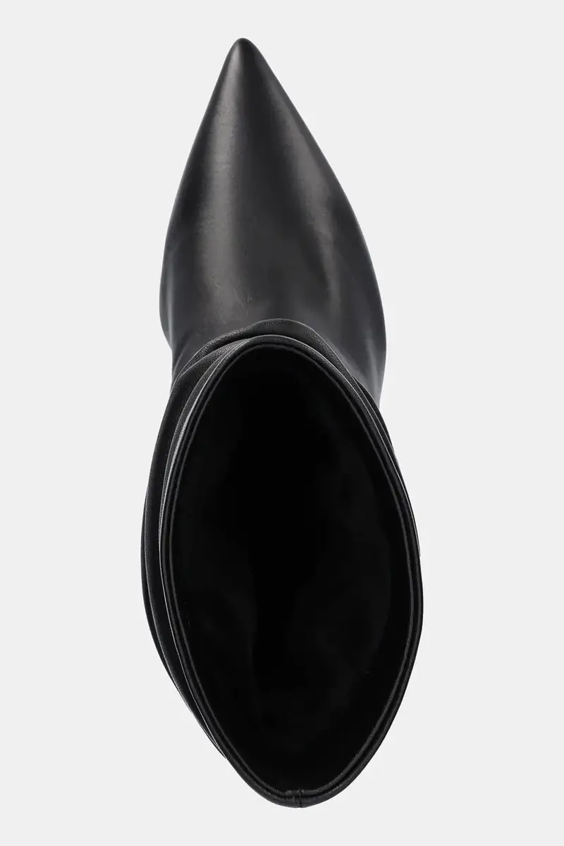 stivaletti alla caviglia in pelle colore nero miniatura 5