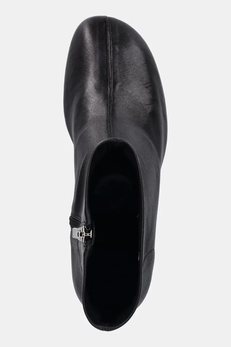 stivaletti alla caviglia in pelle colore nero miniatura 5