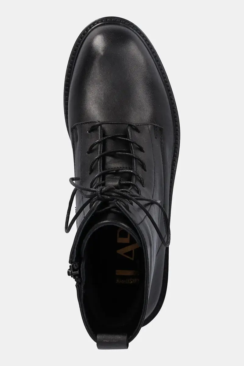 stivaletti alla caviglia in pelle colore nero miniatura 5