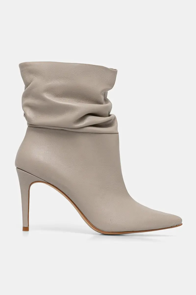 stivaletti alla caviglia in pelle donna colore grigio miniatura 3