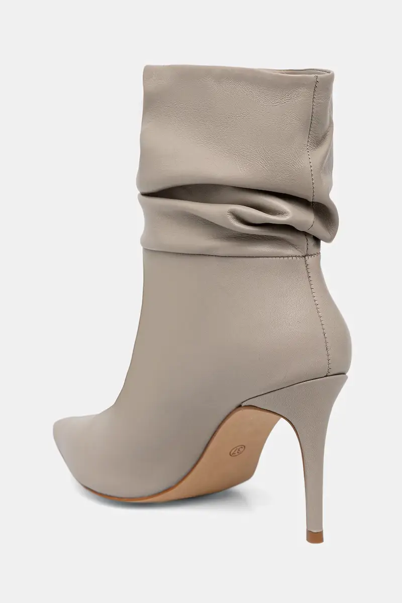 stivaletti alla caviglia in pelle donna colore grigio miniatura 4