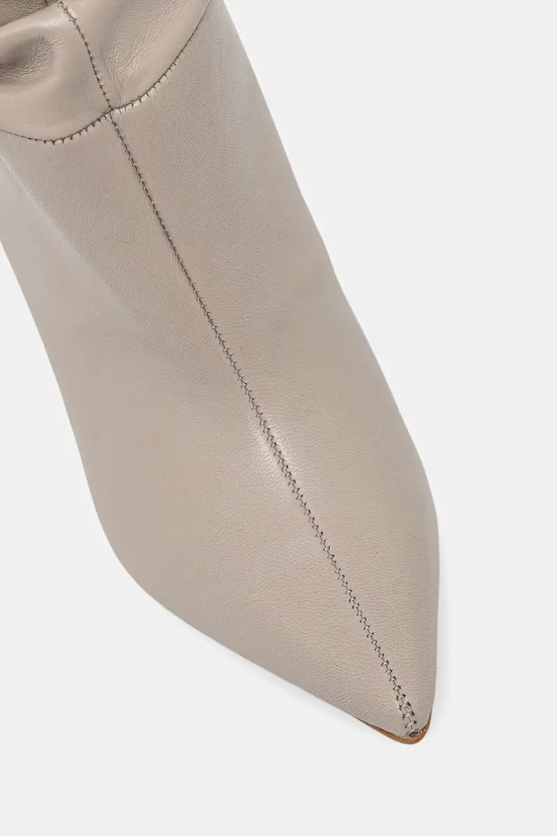 stivaletti alla caviglia in pelle donna colore grigio miniatura 5