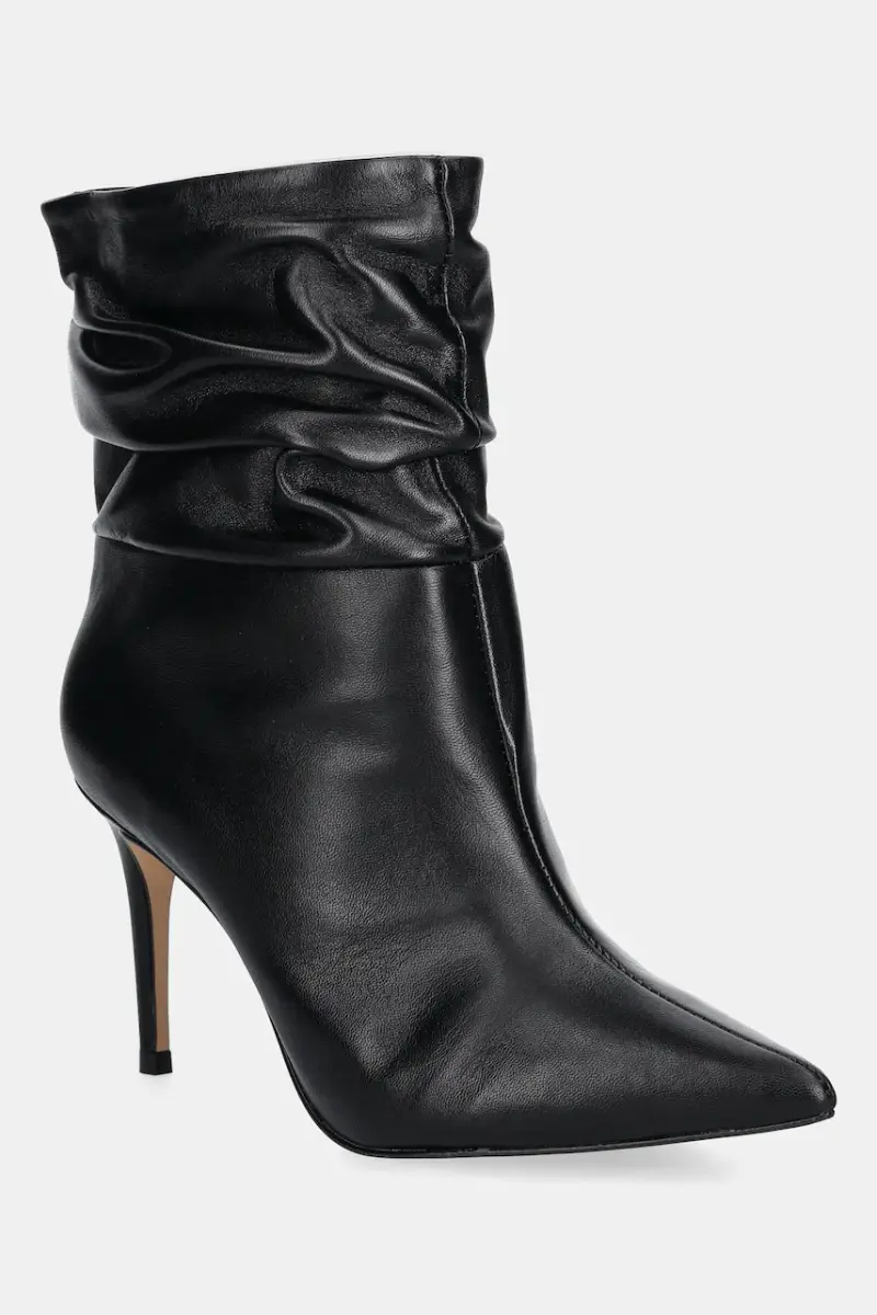 stivaletti alla caviglia in pelle donna colore nero miniatura 2