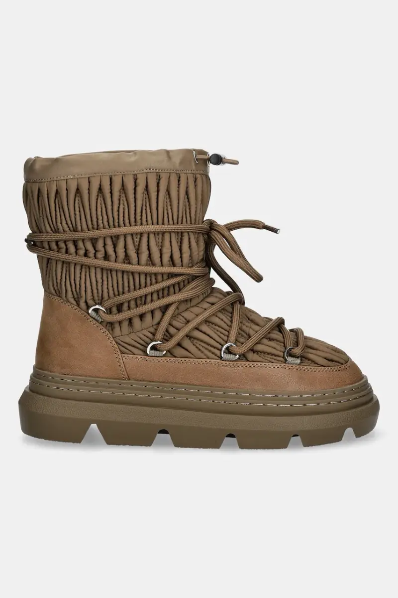 stivali da neve colore beige miniatura 3