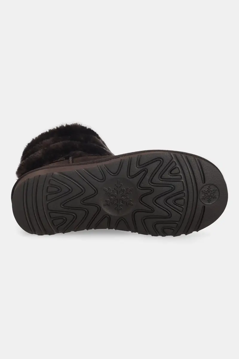 stivali da neve in camoscio colore marrone miniatura 5