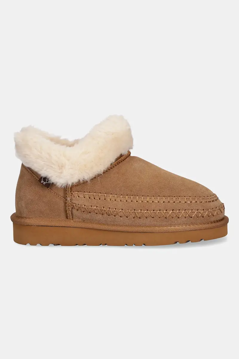 stivali da neve in camoscio colore marrone miniatura 2