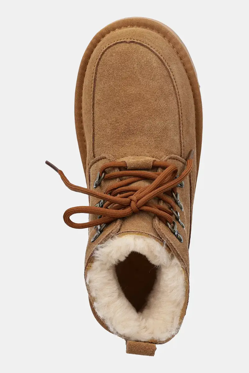 stivali da neve in camoscio colore marrone miniatura 4