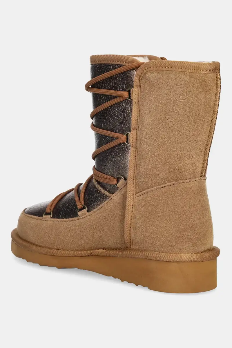 stivali da neve in camoscio colore marrone miniatura 3