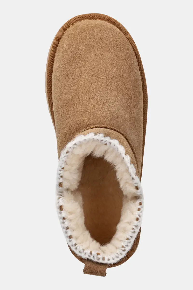 stivali da neve in camoscio colore marrone miniatura 4