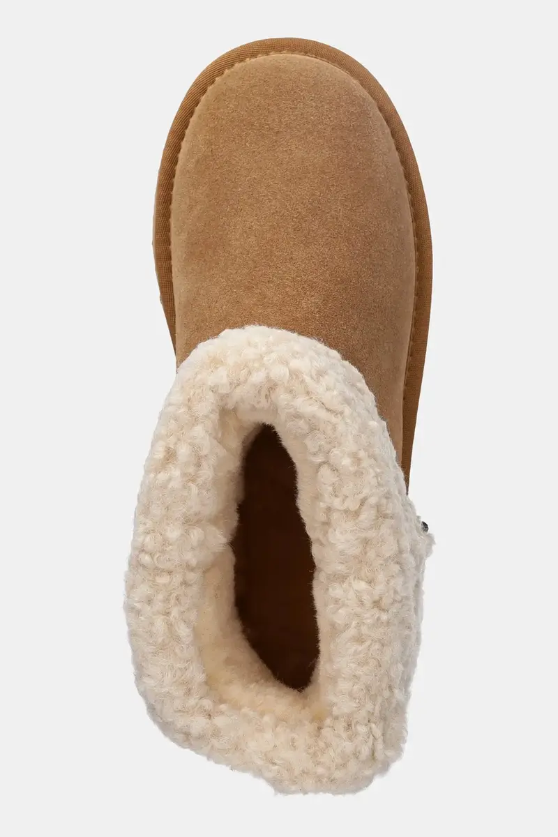 stivali da neve in camoscio colore marrone miniatura 4