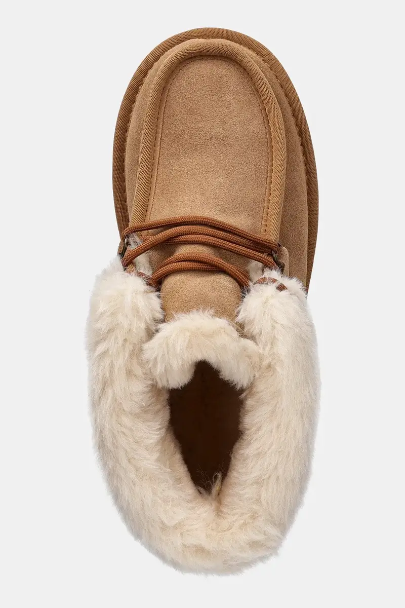 stivali da neve in camoscio colore marrone miniatura 4