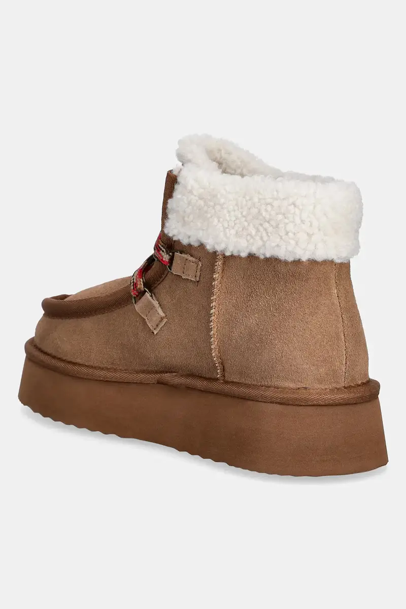 stivali da neve in camoscio colore marrone miniatura 3