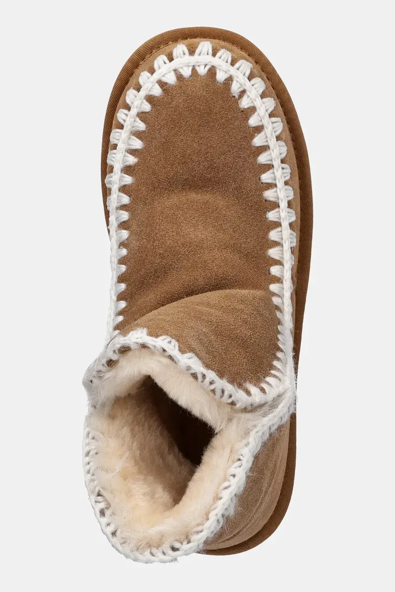 stivali da neve in camoscio colore marrone miniatura 4