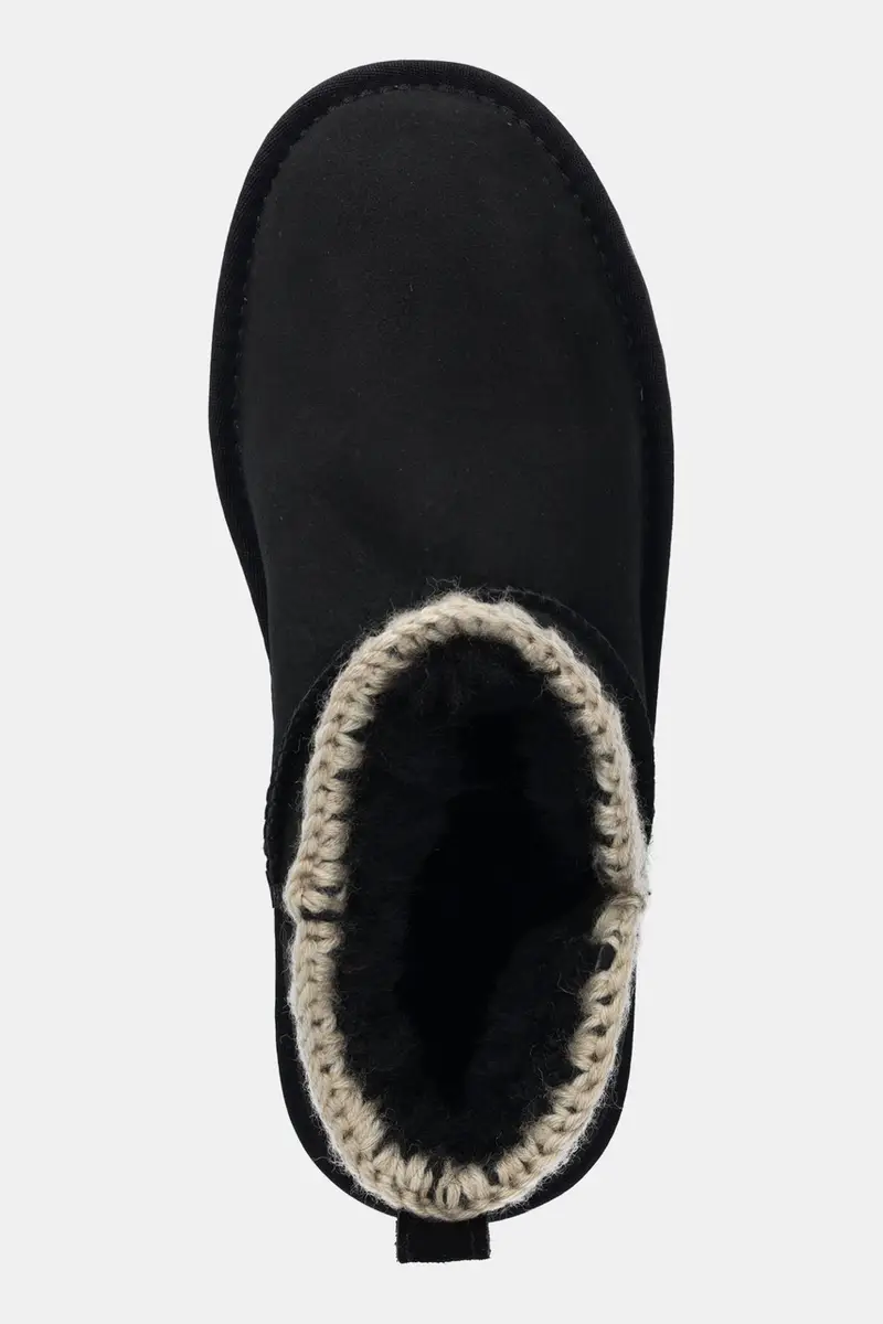 stivali da neve in camoscio colore nero miniatura 4