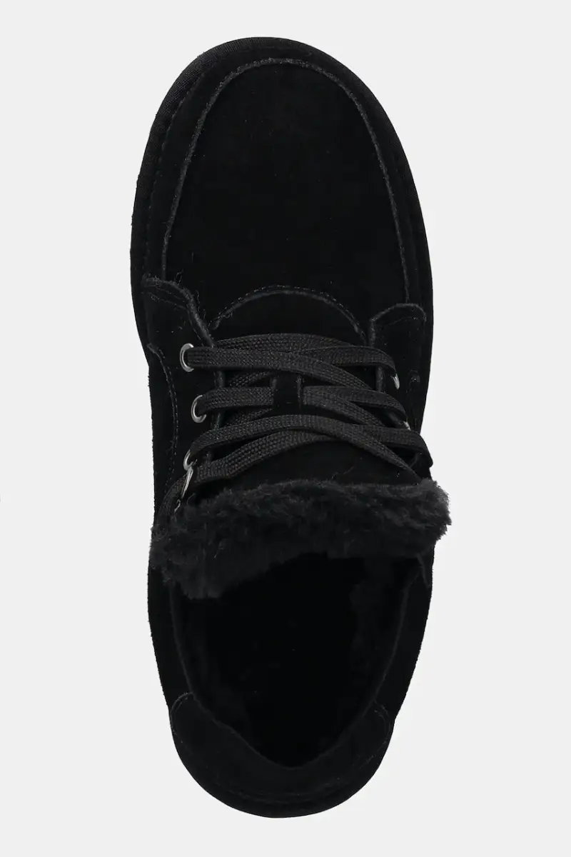 stivali da neve in camoscio colore nero miniatura 4