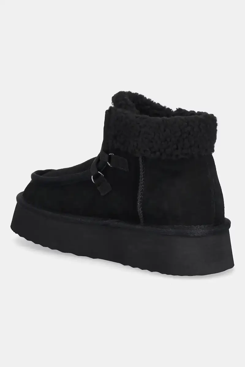 stivali da neve in camoscio colore nero miniatura 3