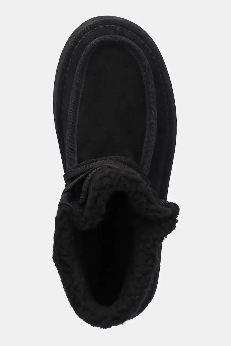 stivali da neve in camoscio colore nero miniatura 4