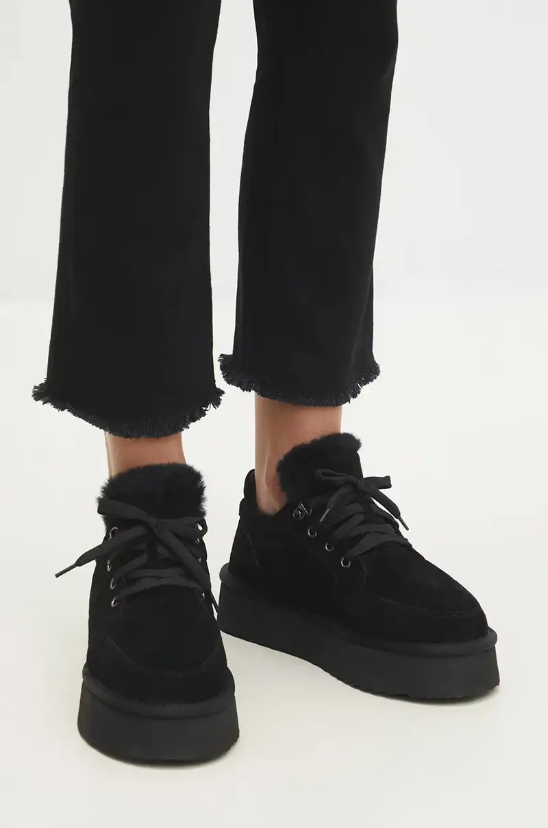 stivali da neve in camoscio Nero