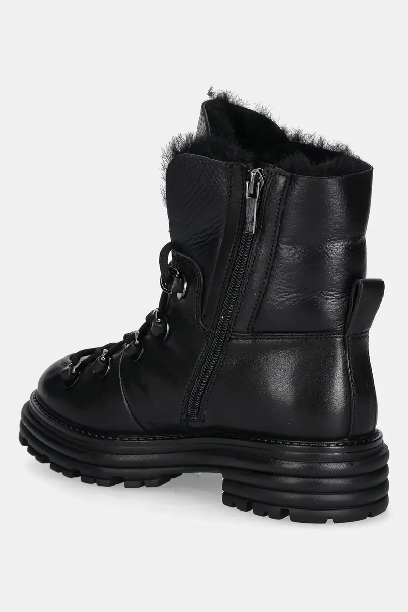 stivali da neve in pelle colore nero miniatura 4