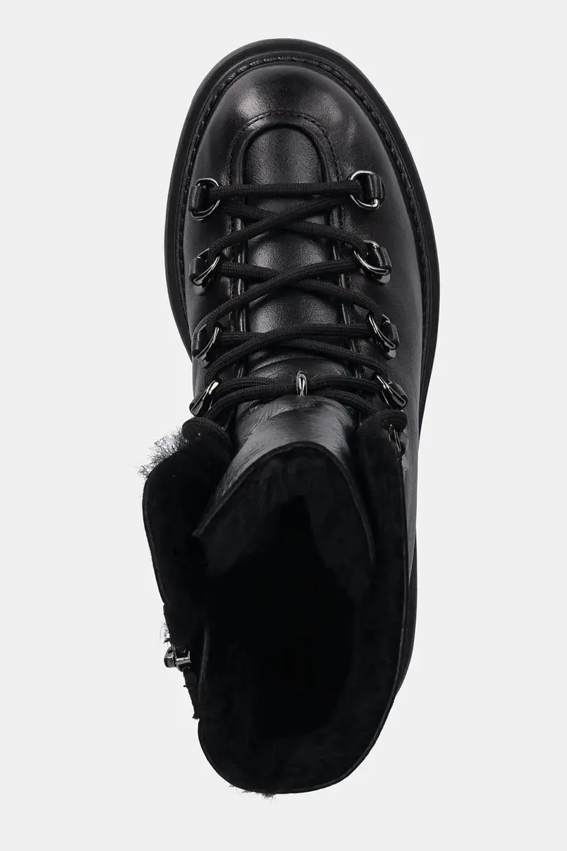 stivali da neve in pelle colore nero miniatura 5