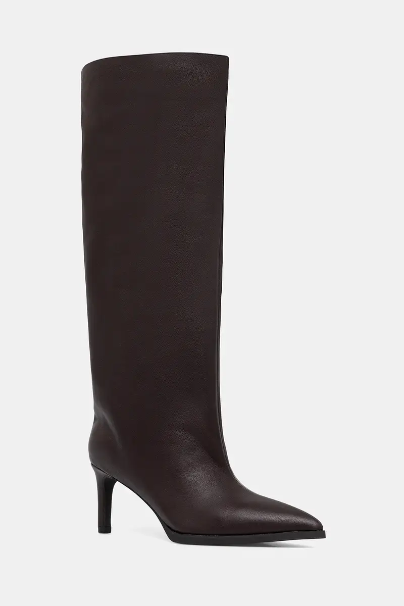 stivali in pelle colore granata miniatura 3