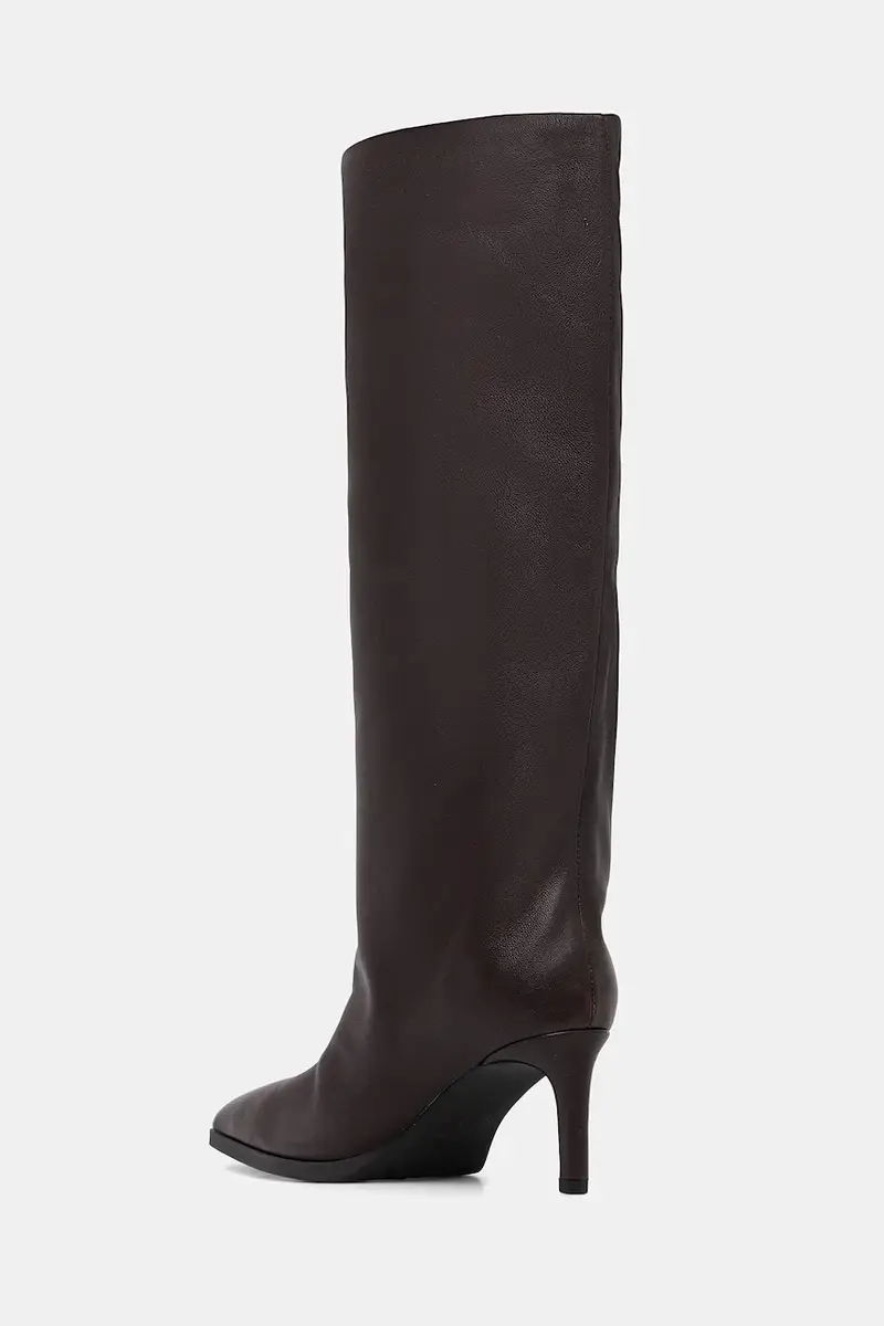 stivali in pelle colore granata miniatura 4