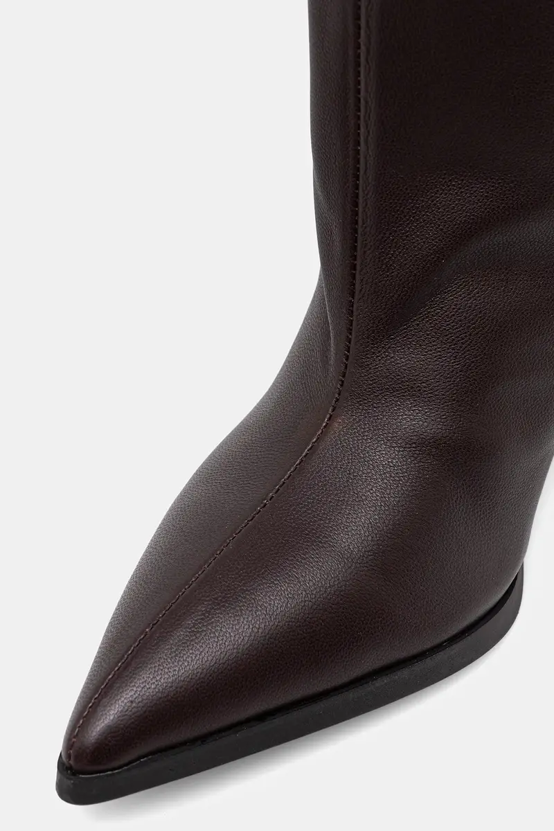 stivali in pelle colore granata miniatura 5