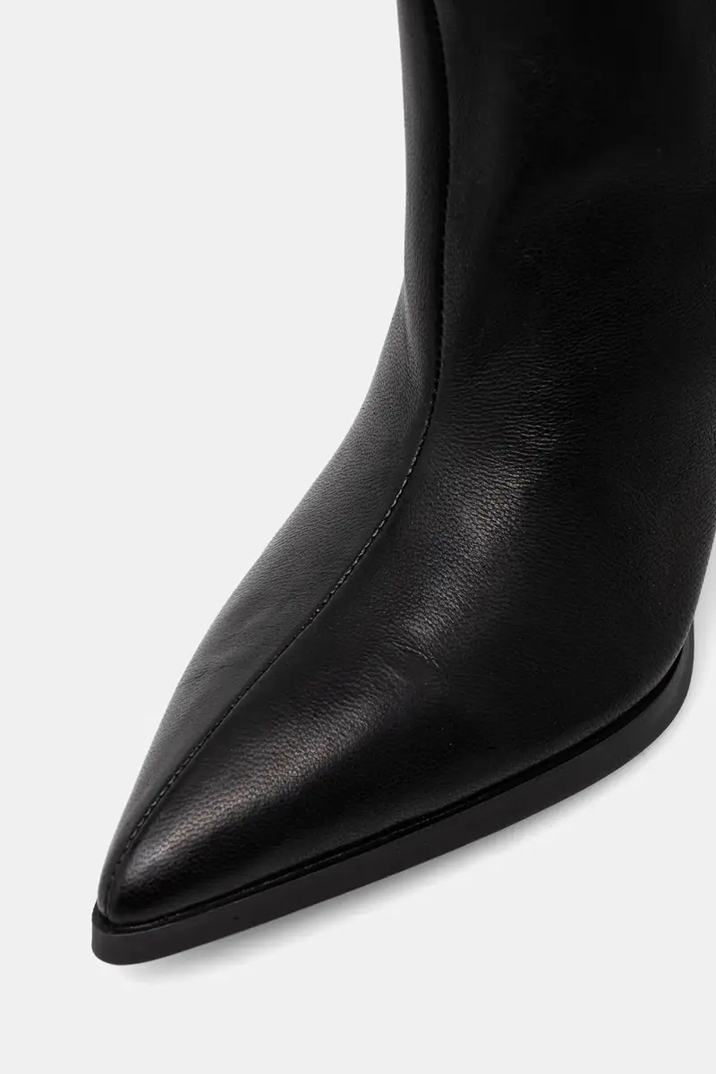 stivali in pelle colore nero miniatura 5