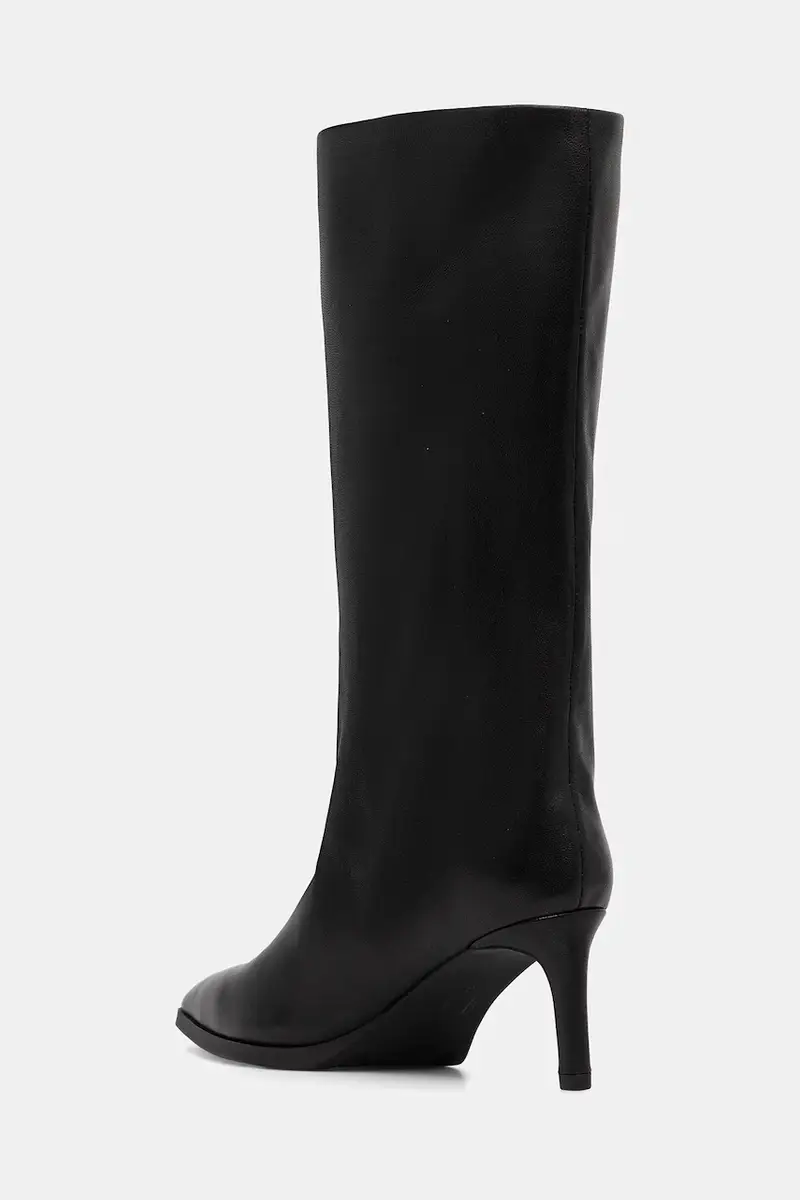 stivali in pelle colore nero miniatura 4