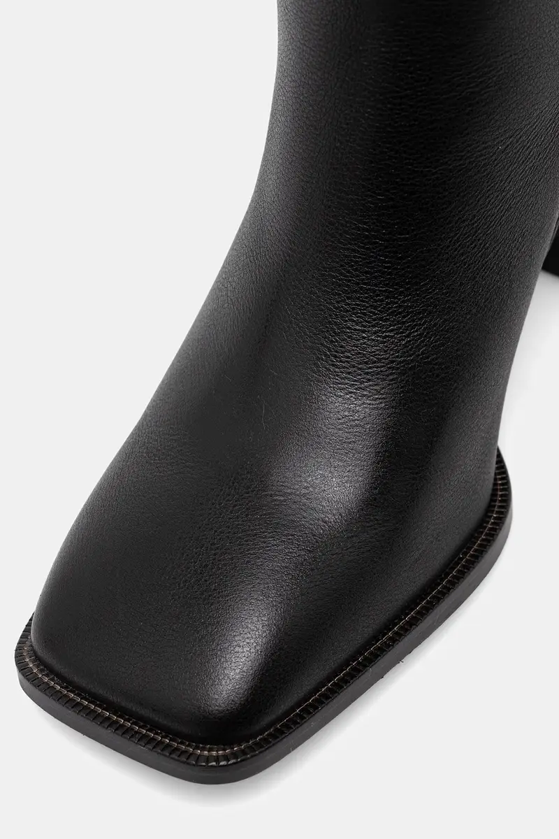 stivali in pelle colore nero miniatura 5