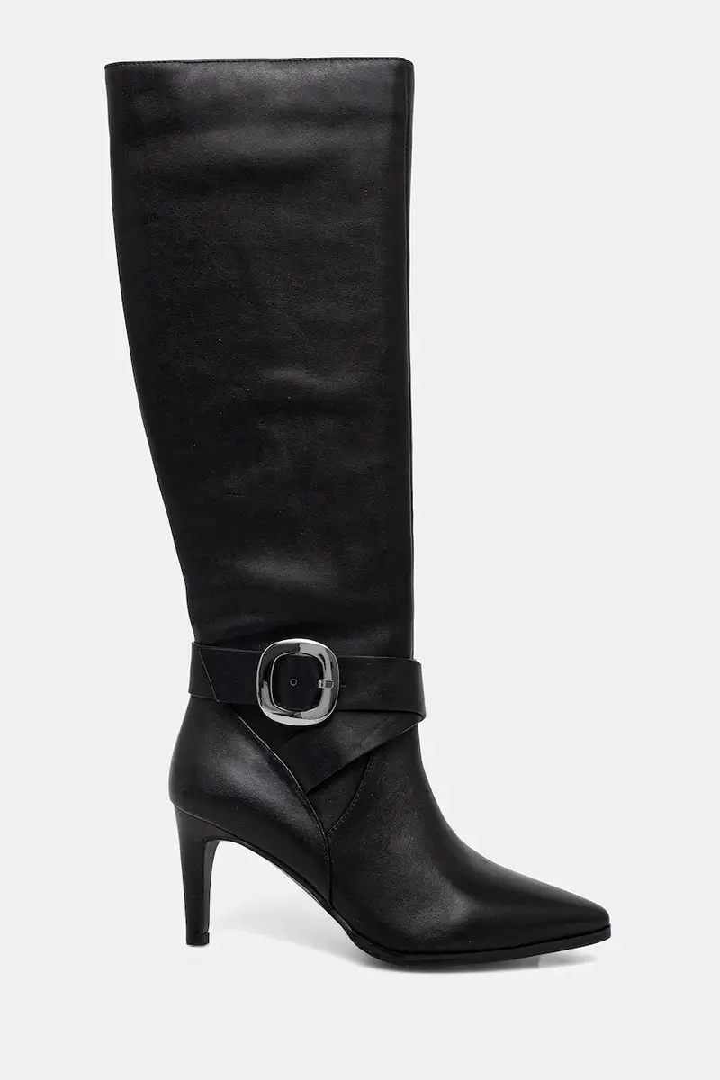 stivali in pelle colore nero miniatura 3