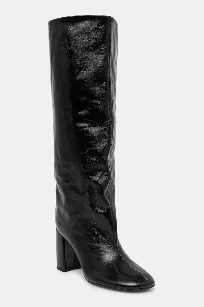 stivali in pelle colore nero miniatura 3