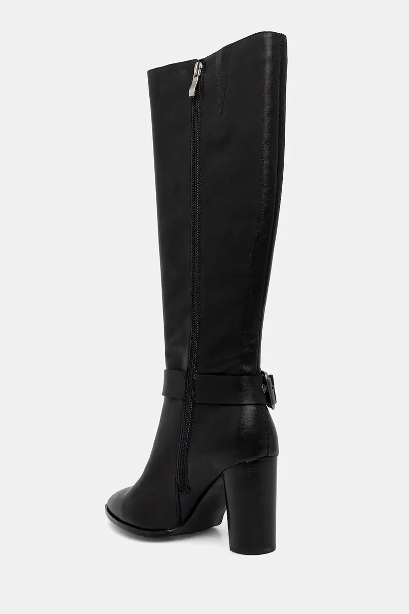 stivali in pelle colore nero miniatura 4