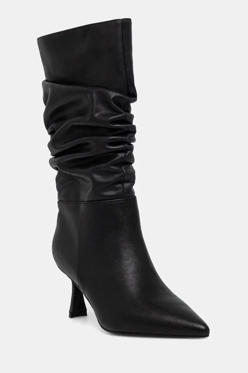 stivali in pelle colore nero miniatura 2