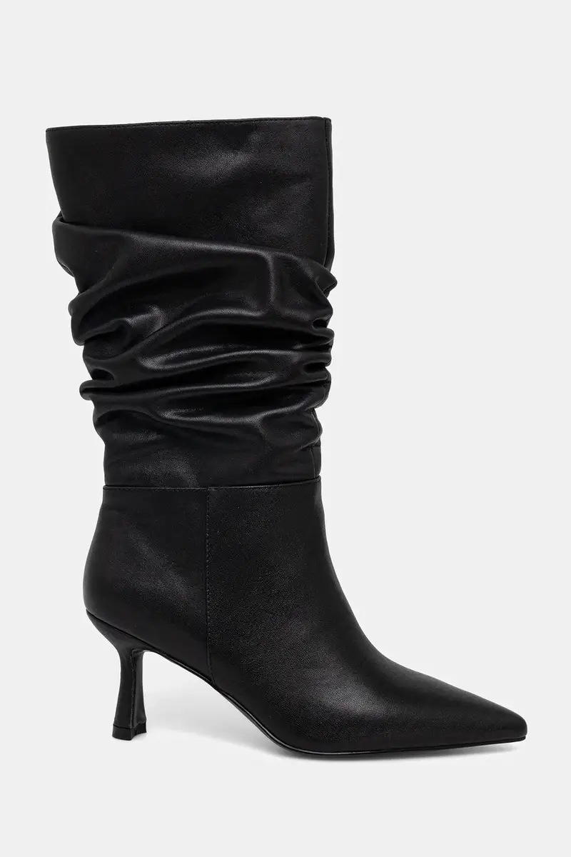 stivali in pelle colore nero miniatura 3