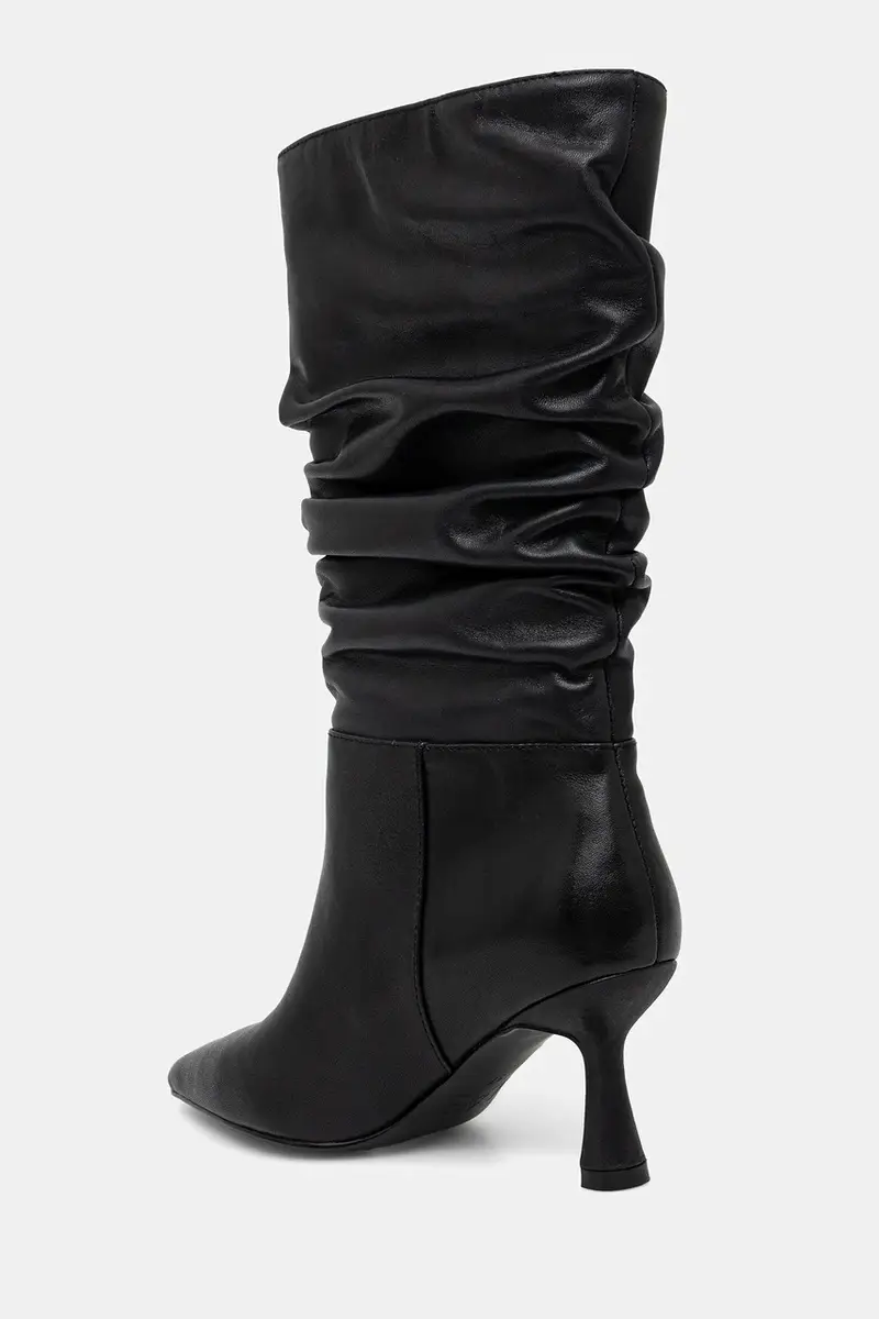 stivali in pelle colore nero miniatura 4