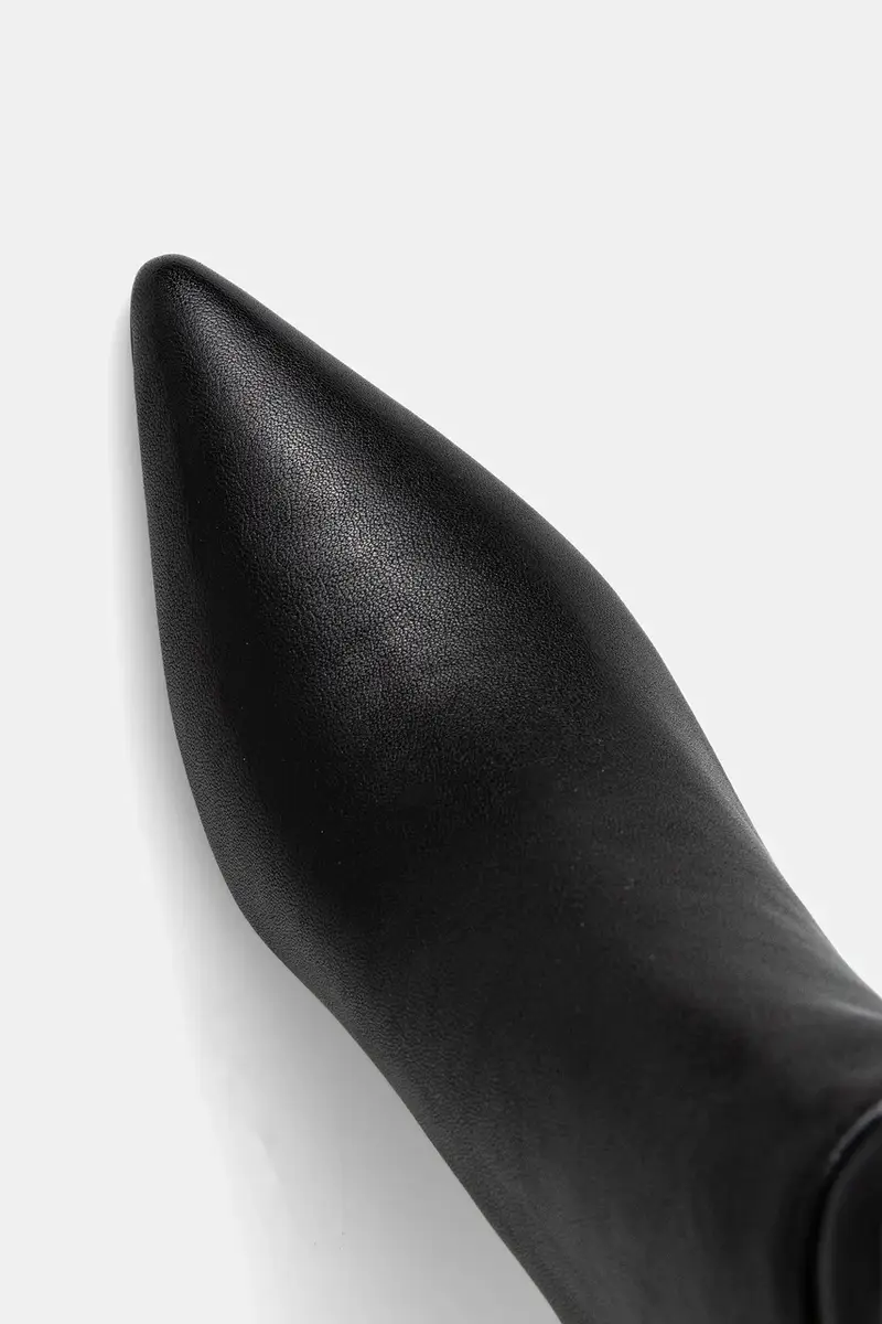 stivali in pelle colore nero miniatura 5